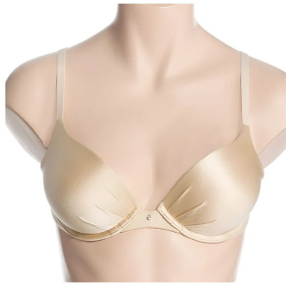 NWTD Maidenform Comfort Devotion 36A Tailor Plunge Push Up Bra 9442 Ivory 121649